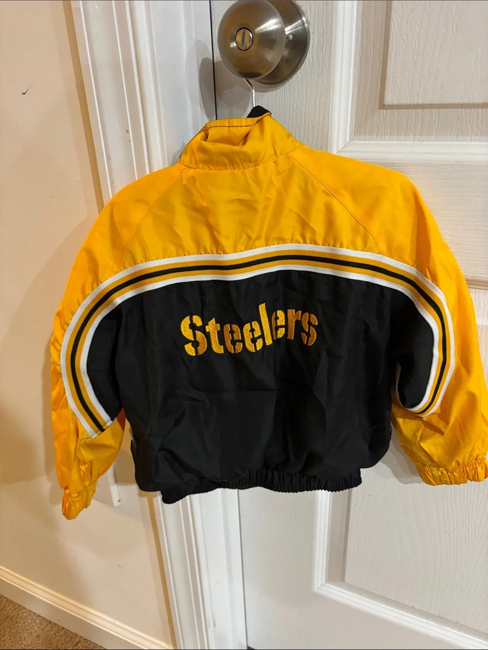 Reebok Kids Yellow and Black Team-Style Windbreaker Jacket